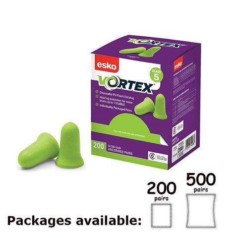 Vortex Earplugs Uncorded. Green