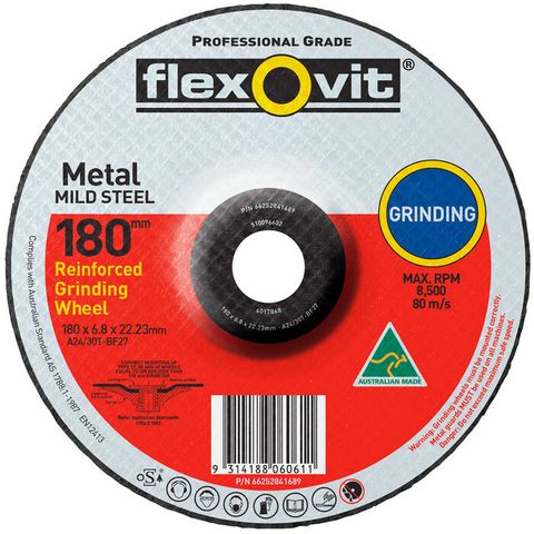 Flexovit Grinding. General Purpose - Type 27/A30T. Size: 126 x 6.8 x 22.23 mm