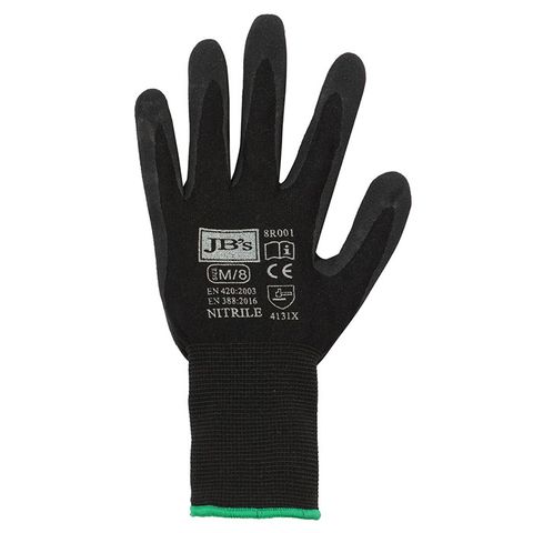 Black Nitrile Breathable Gloves. Size8 (M)