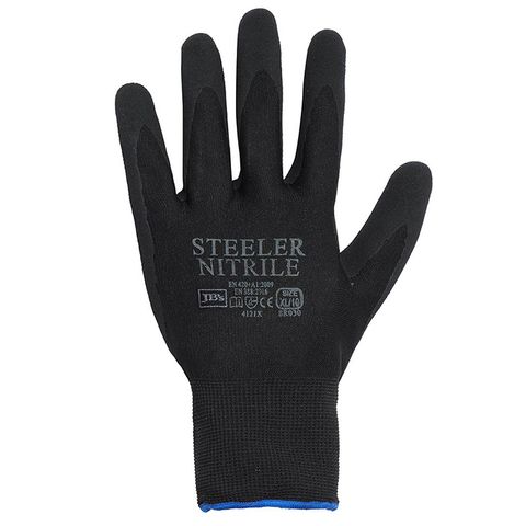 Steeler Sandy Nitrile Gloves. L