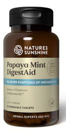 NATURES SUNSHINE PAPAYA MINT DIGESTAID 70 TABLET