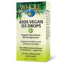 WHOLE EARTH & SEA KIDS VEGAN D3 DROPS 14ML