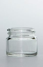 CLEAR GLASS JAR/LID 15G