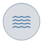 Waves on grey icon