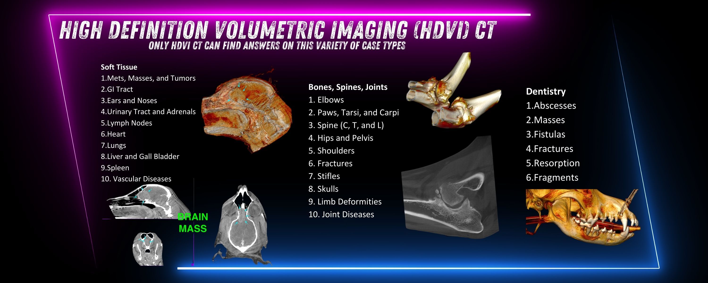 HDVI CT Capability on what studies and cases you can do 