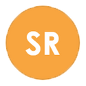 SR in bold on orange icon