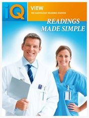iQ-VIEW Brochure cover with doctor holding clipboard and nurse