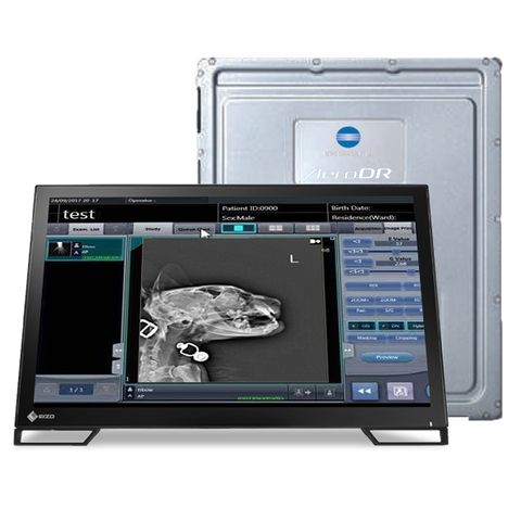 Konica AeroDR3 14x17" Premium HD DR Flat Panel Detector Veterinary System