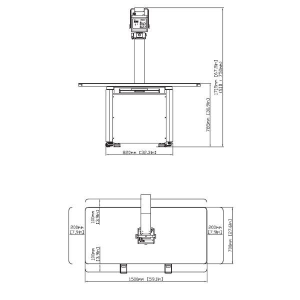 Ecotron Any Vet X-Ray 4 Way Floating Top Table