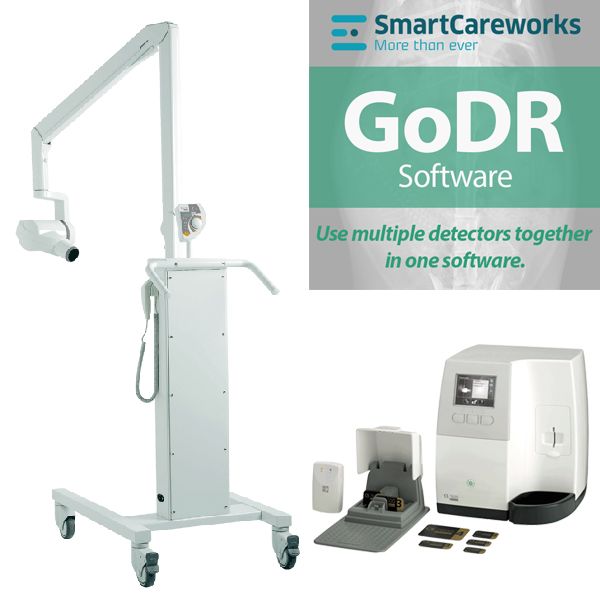 Vet Dental Mobile X-Ray CS2100 and GoDR with Carestream Dental CS7600 Scanner - Package 4