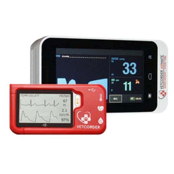 Sentier Vetcorder™ Pro Portable Patient Monitor with Vetcorder AirMate™ Capnograph Bundle with 8" Tablet