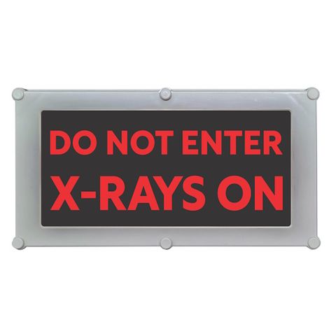 Warning Signs - Illuminated LED Black Vinyl on Red Acrylic