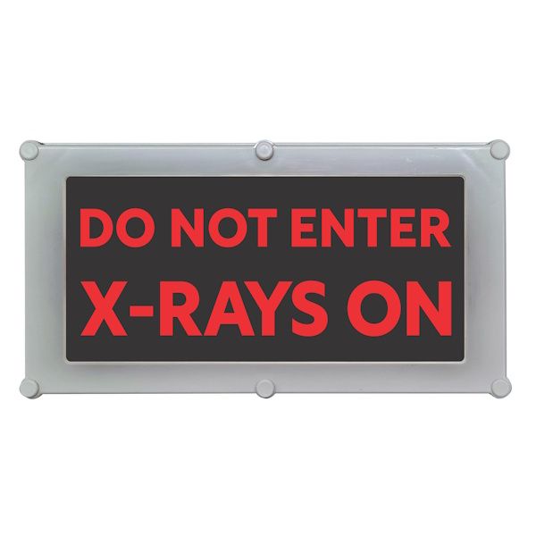 Warning Signs - Illuminated LED Black Vinyl on Red Acrylic