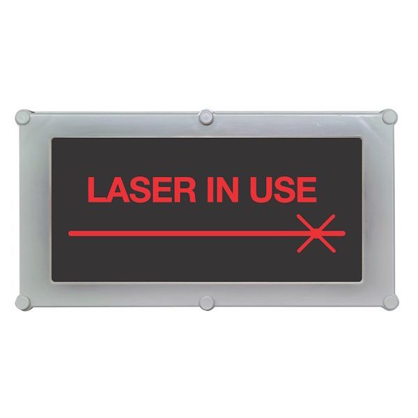 Warning Signs - Illuminated LED Black Vinyl on Red Acrylic