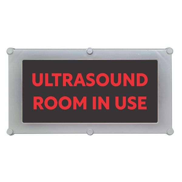 Warning Signs - Illuminated LED Black Vinyl on Red Acrylic