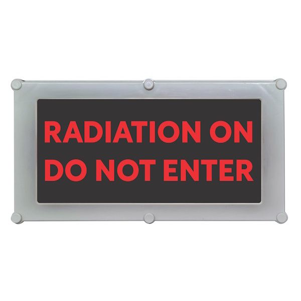 Warning Signs - Illuminated LED Black Vinyl on Red Acrylic