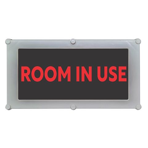 Warning Signs - Illuminated LED Black Vinyl on Red Acrylic