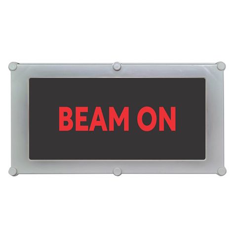 Warning Signs - Illuminated LED Black Vinyl on Red Acrylic