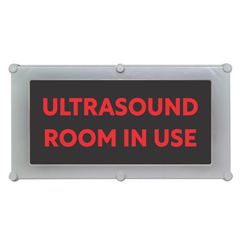 Warning Signs - Illuminated LED Black Vinyl on Red Acrylic