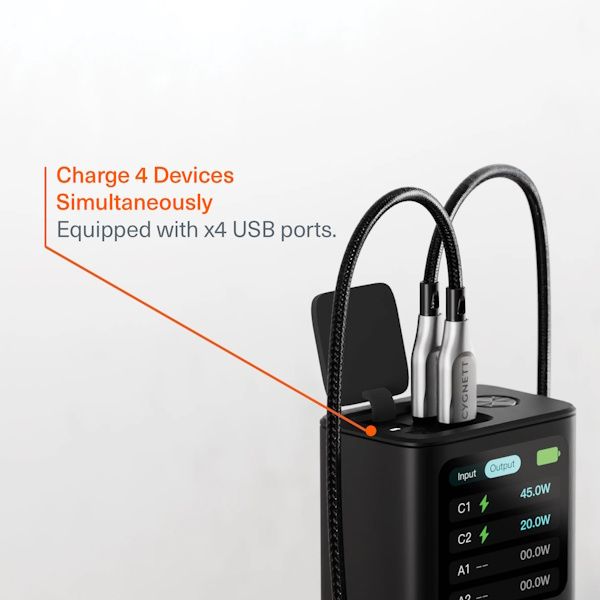 Cygnett Titan 30K mAh Laptop Power Bank 65W with LCD Display