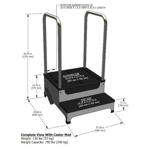 RC Imaging Lateral View 2-Step Platform with Swivel 360 System