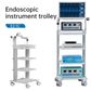 Mobile Cart with Adjustable Shelves and Endoscopy Pole & Rack