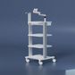 Mobile Cart with Adjustable Shelves and Endoscopy Pole & Rack