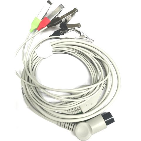 BMV N6 Replacement 5 Lead ECG Cable with Button Connections