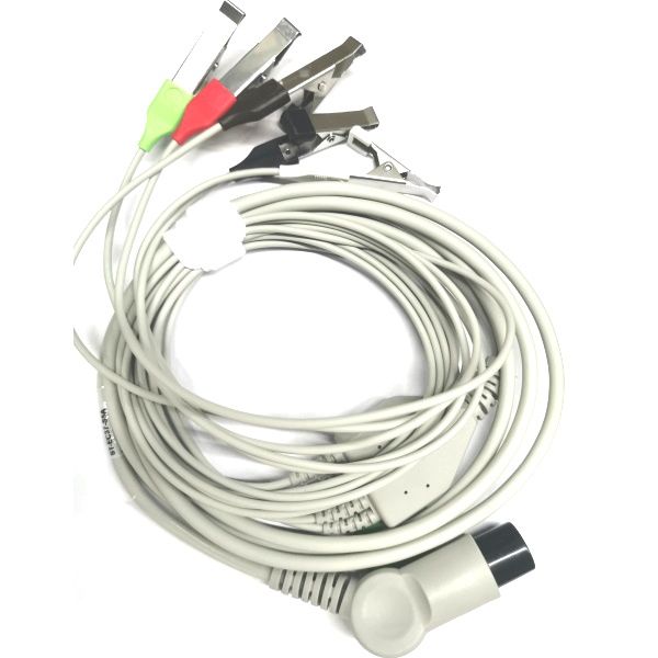 BMV N6 Replacement 5 Lead ECG Cable with Button Connections