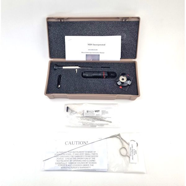 MDS-VET Semi-Flexible Micro-Endoscope Kit with Biopsy and Alligator Forceps