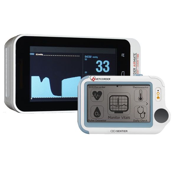 Sentier Vetcorder™ Classic Portable Patient Monitor with Vetcorder™ AirMate™ Capnograph Bundle