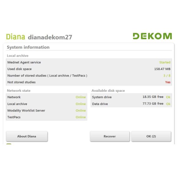 DEKOM DIANAdicom HD Video Capture to DICOM System