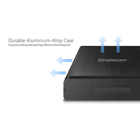 Simplecom SE328 External 3.5'' SATA to USB 3.0 Full Aluminium Hard Drive Enclosure