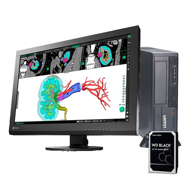 Medical ARO SLIM S19 SSD Workstation & Eizo MX242W 24.1" 2MP Clinical Monitor