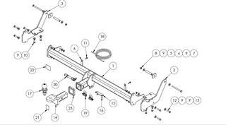 TOWBAR & WIRING KIT LDV G10 SV7C/SV7A VAN 5/15-ON