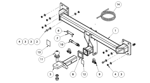 TOWBAR & WIRING KIT VOLVO XC60  4/17-ON   T=18