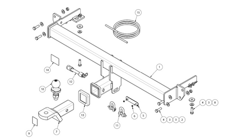 TOWBAR & WIRING KIT MG ZS AZS1 5DR SUV REQ- 4831