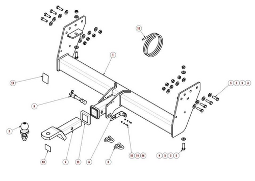 TOWBAR & WIRING KIT MR TRITON  W/STEP 11/18-12/23