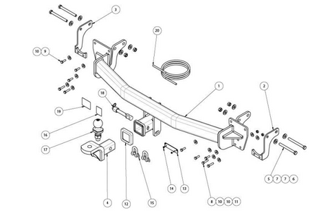 TOWBAR & WIRING KIT MITS OUTLANDER  1 / 13 - ON