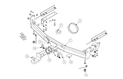 TOWBAR & WIRING KIT TERRITORY 2 & 4WD 4/04 TO 2011