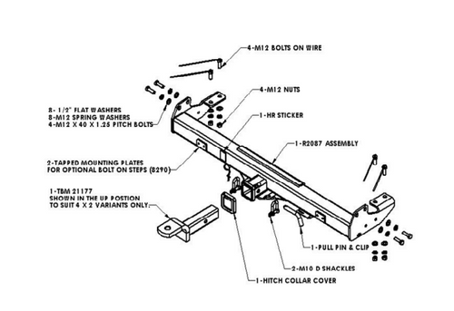 TOWBAR & WIRING KIT TOYOTA HILUX 2&4WD ALL MODELS