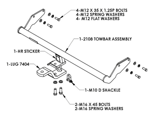 TOWBAR & WIRING KIT HYUNDAI GETZ 3&5 DOOR