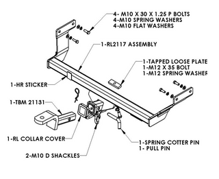 TOWBAR & WIRING KIT HYUNDAI SONATA NF 4D SEDAN