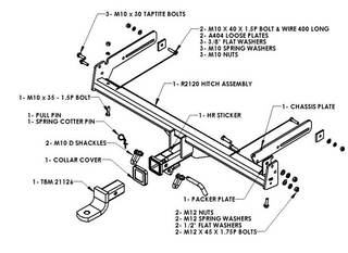 TOWBAR & WIRING KIT FORD FALCON BA-BF XR6&8 SEDAN