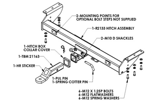 TOWBAR & WIRING KIT NAVARA D40 DUAL CAB UTE/TUB