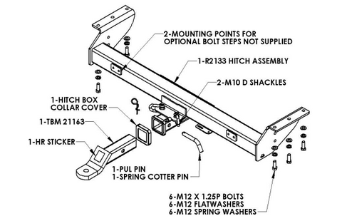 TOWBAR & WIRING KIT NAVARA D40 DUAL CAB UTE/TUB