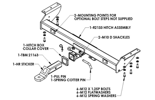 TOWBAR & WIRING KIT NAVARA D40 DUAL CAB UTE/TUB