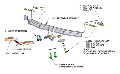 TOWBAR & WIRING KIT HYUNDAI ELANTRA 4D SEDAN