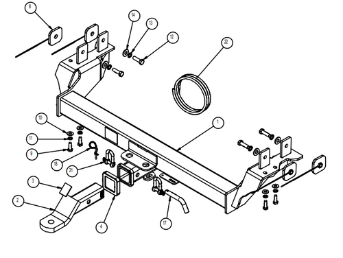 TOWBAR & WIRING KIT RODEO LT 4X4 T/ DIES 3000 /300