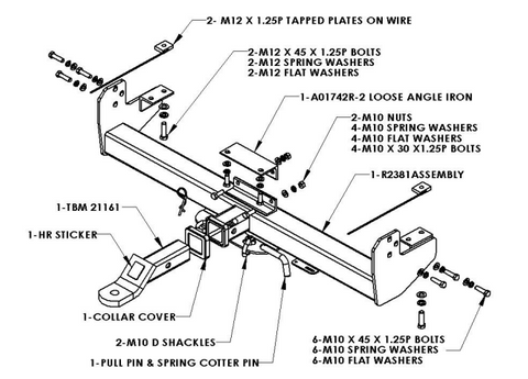 TOWBAR & WIRING KIT TOYOTA CRUISER 70SERIES WAGON